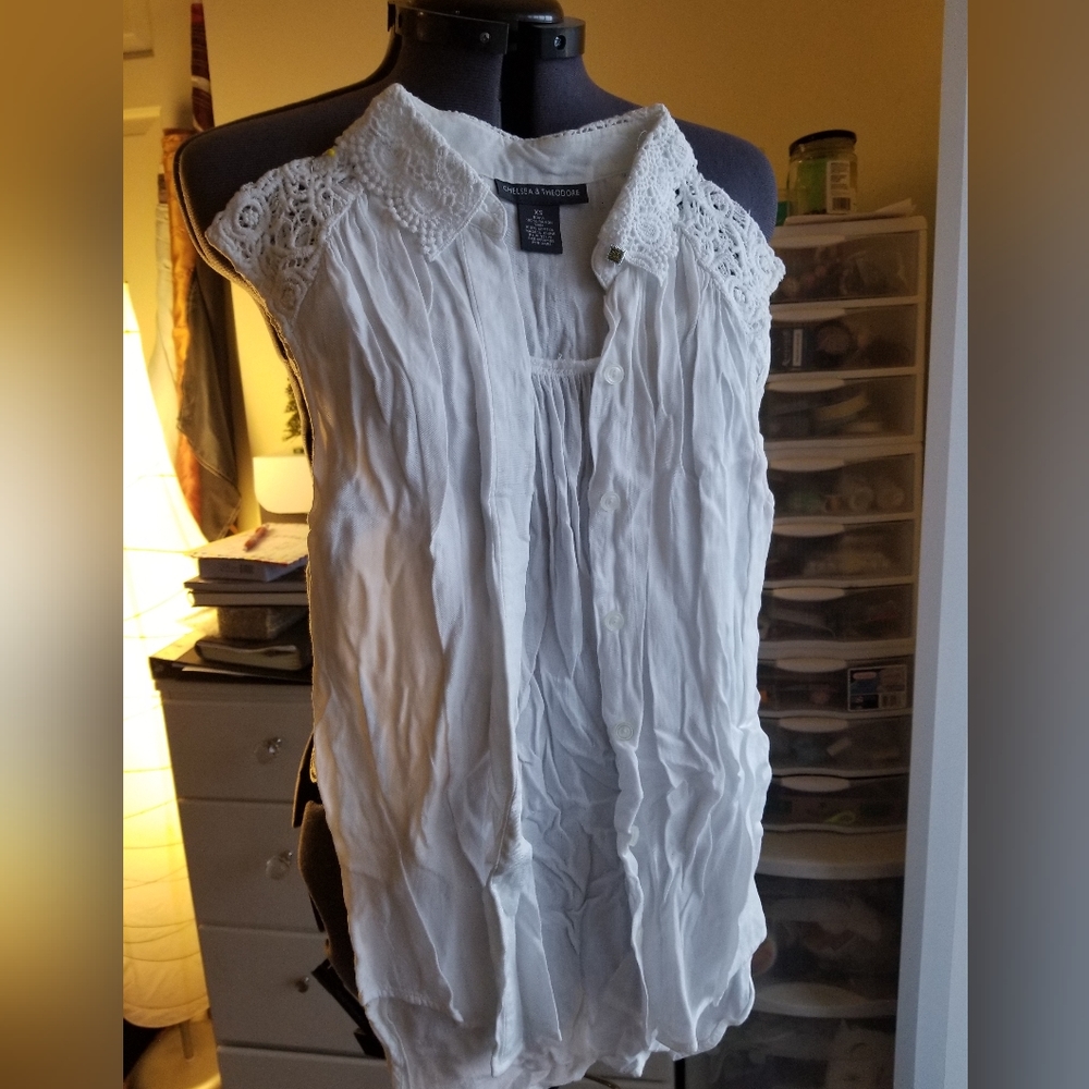 Girls white button up